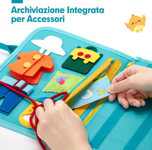 Carica l'immagine nel visualizzatore di Gallery, hahaland Montessori Busy Board di Feltro 1 2 3 Anni - Pannello Sensoriale Montessori Board Educativo - Giochi Bimba Bimbo Regalo Bambino Compleanno Natale