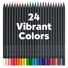 Carica l'immagine nel visualizzatore di Gallery, Faber-Castell 116424 - Matite colorate Blackwood, Black Edition, astuccio da 24 pezzi