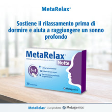 Carica l'immagine nel visualizzatore di Gallery, Metagenics MetaRelax Notte - Sonno e Relax - 30 Compresse