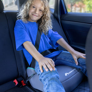 Bebeconfort Manga i-Safe Rialzo Auto, Alzatina auto per bambini 6-12 anni, 125-150 cm, Seggiolino auto leggero e compatto, Seduta imbottita, colore Full Sunset