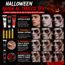 Carica l'immagine nel visualizzatore di Gallery, Trucchi Halloween Sangue Finto Kit, Trucco Halloween Viso Makeup Face Paint