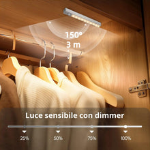 Carica l'immagine nel visualizzatore di Gallery, Goodea Dimming Luce Armadio LED con Sensore Sottopensile 18cm Alluminio
