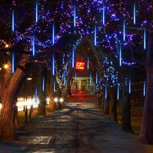Carica l'immagine nel visualizzatore di Gallery, BrizLabs Luci Della Pioggia di Meteore, 30cm 10 Tubi 240 LED Luci Natalizie Esterno Impermeabile IP44 Stringa Luci LED per Natale Albero del Giardino Festa di Nozze Interno Decorazione, Blu
