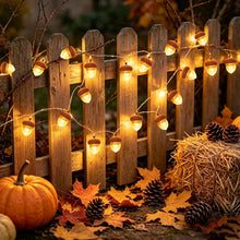 Carica l'immagine nel visualizzatore di Gallery, Luci di Ghianda Autunnale, 3 Metri 30 LED Catene Luminose di Autunnali