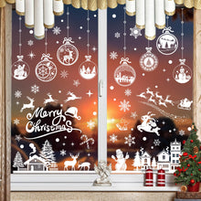 Carica l'immagine nel visualizzatore di Gallery, Baynetin Adesivi per Finestre di Natale, Bianche Vetrofanie Natalizie Finestre per Vetrine Removibili Stickers Natalizi Riutilizzabili, in PVC, per Natale Vetrofanie Decorazioni (10Fogli,245Pezzi)