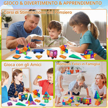 Carica l'immagine nel visualizzatore di Gallery, 70Pcs Giocattoli da Costruzione Magnetici, Set di Costruzioni Giocattolo Magnetiche, Giocattoli Educativi da Costruzione