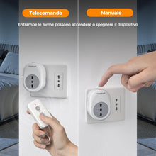 Carica l'immagine nel visualizzatore di Gallery, TESSAN Presa con Telecomando, Prese con Interruttore, Portata 30 M, 16A