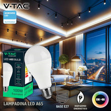 Carica l'immagine nel visualizzatore di Gallery, V-TAC 3x Lampadine LED A65 da 15W - SUPER LUMINOSE - 1521 Lumen - Attacco E27 - Lampadine Nuova Generazione - Equivalent