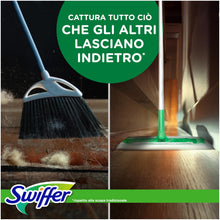 Carica l'immagine nel visualizzatore di Gallery, Swiffer Panni Cattura Polvere, 180 Panni Microfibra Dry, Cattura Polvere e Sporco, Ottimo per Tutti i Tipi di Pavimenti e per i Peli di Animali, Giga Formato