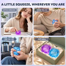 Carica l'immagine nel visualizzatore di Gallery, Set 2 Squishy Ghiaccio Viola e Blu con Fiocco di Neve