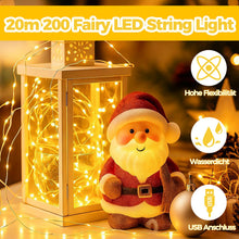 Carica l'immagine nel visualizzatore di Gallery, ALEGRE Catena luminosa a LED con USB, 20 m, 200 LED, filo di rame, con spina, impermeabile, luce bianca calda, per inter