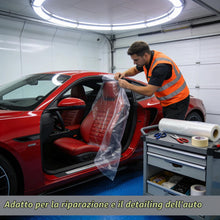 Carica l'immagine nel visualizzatore di Gallery, 50 Pezzi Coprisedile Auto Monouso in Plastica,10Pezzi Coprivolante Monouso,Monouso Copertura Protettiva per Auto Coprise