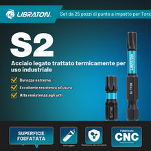 Carica l'immagine nel visualizzatore di Gallery, LIBRATON Set Punte Torx di Sicurezza 25PCS Bits Torx Anti-manomissione