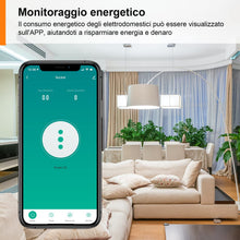 Carica l'immagine nel visualizzatore di Gallery, Presa Wifi Italiana 16A 3680W, Monitoraggio energetico Intelligente Smart Presa, Protezione Sovraccarico, Timer e Regola