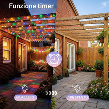 Carica l'immagine nel visualizzatore di Gallery, Catena luminosa con timer batteria per interni ed esterni, catena luminosa a batteria, 8 modalità, ideale per Natale, Ha