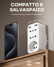 Carica l'immagine nel visualizzatore di Gallery, LENCENT Multipresa Salvaspazio con Spina16A, Presa Elettrica Italiana