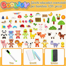 Carica l'immagine nel visualizzatore di Gallery, COOLJOY 120+ Pezzi Puzzle Bambini 3 Anni, Puzzle Magnetico, Giochi Montessori, Giochi Bambini 2 3 4 Anni, Modello di Ani
