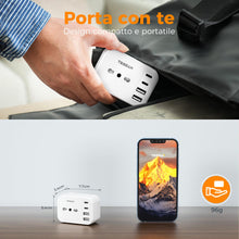 Carica l'immagine nel visualizzatore di Gallery, TESSAN Presa Multipla Salvaspazio da 13A, Multipresa da Parete con 2 USB C