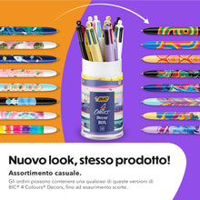 Carica l'immagine nel visualizzatore di Gallery, BIC 4 Colours Decor Box, Penne Colorate a Sfera, a Scatto, Set Cancelleria con 8 Penne BIC Multicolore, Punta Media, Ide