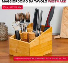 Carica l'immagine nel visualizzatore di Gallery, Westmark Organizer da cucina, 5 scomparti, Dimensioni: 13 x 13,5 x 16 cm, Bambù, Tapas + Friends, Marrone chiaro, 69842270