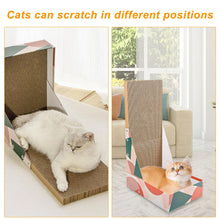 Carica l'immagine nel visualizzatore di Gallery, Tiragraffi per Gatti, Adulti Cat Multi-Scratch Cardboard Scratching Post, per Gatti a Forma di L Graffiatoio Gatto Scratching Board, Cartone Colonna Tira Graffi, per Pareti e Angoli