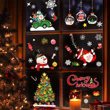 Carica l'immagine nel visualizzatore di Gallery, Bblike Adesivi per finestre di Natale 8 fogli window sticker decor fiocchi di neve fiocchi di neve immagini per porte, vetrine, frontali in vetro, decorazione natalizia riutilizzabile
