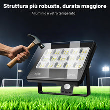 Carica l'immagine nel visualizzatore di Gallery, Faretto Led da Esterno con Sensore di Movimento, 1 Pezzi 50W 5000LM Faro Led Esterno 6500K Bianca Fredda, IP66 Impermeab
