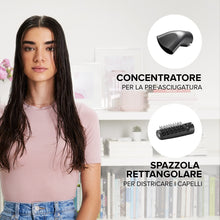 Carica l'immagine nel visualizzatore di Gallery, BELLISSIMA Imetec - Spazzola Ad Aria Calda 5 in 1 GH18 1100, Accessori per Styling Liscio, Onde, Ricci, Spazzole Rivestite in Ceramica