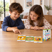 Carica l'immagine nel visualizzatore di Gallery, HEADU - Carte Vitamine Gioco Scrivo e Leggo 100 Parole- 105 Cards e 7 Giochi| Carte Illustrate per Imparare a Leggere e 