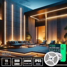 Carica l'immagine nel visualizzatore di Gallery, V-TAC Striscia Led da Esterno IP65 Impermeabile 12W - 5 Metri di Lunghezza - SMD 5050 Alta Luminosità - Luce 3000K Bianc