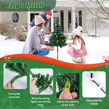 Carica l'immagine nel visualizzatore di Gallery, Albero di Natale con Luce Solare per Esterni, 4 Alberi con Catene Luminose, Luci Solari da Giardino 80LED C6, Decorazion