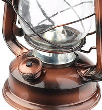 Carica l'immagine nel visualizzatore di Gallery, Lunartec LED-Sturmlampe im Öllampen-Design mit Flammen-Imitation, Bronze
