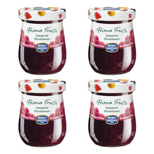 Carica l'immagine nel visualizzatore di Gallery, Menz&amp;Gasser, Confettura Extra di Lamponi Prima Frutta, con 50% di Frutta, Realizzata con Frutti di Alta Qualità IQF, Lavorata in Trentino-Südtirol, Naturalmente Senza Glutine, Vegan, 4x340 g