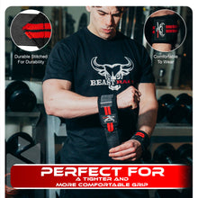 Carica l&#39;immagine nel visualizzatore di Gallery, Beast Rage Polsiere Palestra Sollevamento Fasce da Polso Cinghie Donna &amp; Uomo Polsini Palestra per Gym Bodybuilding Crossfit Calistenics,Polsini, bendaggi per Il Polso
