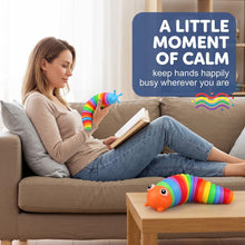 Carica l'immagine nel visualizzatore di Gallery, 2 Pezzi Fidget Toy Lumaca e Bruco Antistress, Giocattolo Sensoriale Flessibile 3D per Bambini e Adulti, Ideale per ADHD 
