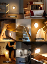 Carica l'immagine nel visualizzatore di Gallery, Homelist Luci notturne con rilevatore di movimento, ricaricabili, 6 pezzi