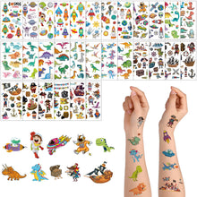 Carica l'immagine nel visualizzatore di Gallery, ACWOO Tatuaggi Temporanei per Bambini, 30 Fogli 350 Pezzi Finti per Ragazzi, Set per Adulti Festa Compleann (Dinosauro +