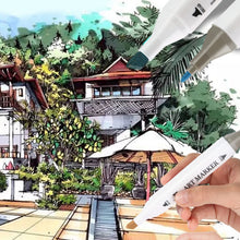 Carica l'immagine nel visualizzatore di Gallery, 100 Colori Marker Pennarelli, Marker Pen Pennarello Doppia Punta Pennarelli, Pennarelli per Adulti, Calligrafia, Disegni e Illustrazioni