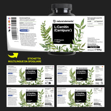 Carica l'immagine nel visualizzatore di Gallery, L-Carnitina 2000 con Carnipure, 2000 mg di L-carnitina per Dose Giornaliera, 120 Capsule Vegan, ad Alto Dosaggio e Senza