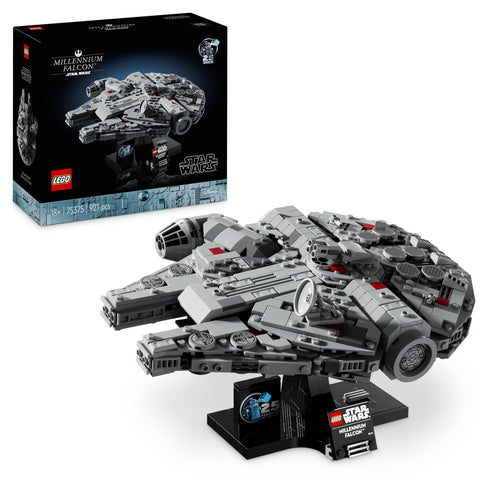 LEGO Star Wars Millennium Falcon, Modellino da Costruire per Adulti, Kit Astronave da Collezione, Veicolo Arredamento Casa dal Film Una Nuova Speranza, Idee Regalo per Lui, Lei, Uomo o Donna 75375