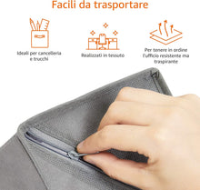 Carica l'immagine nel visualizzatore di Gallery, Amazon Basics Organizer in tessuto per cassetto, 6 unità, Grigio