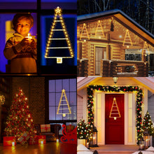 Carica l'immagine nel visualizzatore di Gallery, Jsdoin Luci Natale Esterno Batteria - 90cm 75LED Scaletta Impermeabile per Albero di Natale - 8 Modalità - Addobbi e Decorazioni per Casa e Finestre