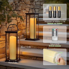 Carica l'immagine nel visualizzatore di Gallery, Kimjo 10 x 35 cm Candele LED Grandi Senza Fiamma per Esterni, Onda