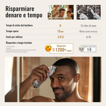 Carica l'immagine nel visualizzatore di Gallery, Tagliacapelli uomo professionale &amp; T-blade, Macchinetta per capelli, Regolabarba, Tagliacapelli elettrico, set da toelettatura IPX7 impermeabile ricaricabile per uomo