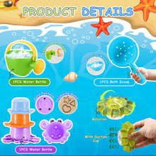 Carica l&#39;immagine nel visualizzatore di Gallery, Giocattoli da Bagno,Giocattolo da bagno 5 Barca Giochi bagnetto Giocattoli da Bagnetto per Bambini,Mulino ad acqua rotante con Ventose,Giochi Bagnetto per Bambini 1 2 3 4 Anni