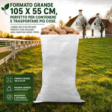 Carica l'immagine nel visualizzatore di Gallery, IPEA 10x Sacchi da Giardino e Detriti in Polipropilene - 105 x 55 cm ­­­­– 10 PEZZI - Sacco Multiuso per Imballaggio, Gi