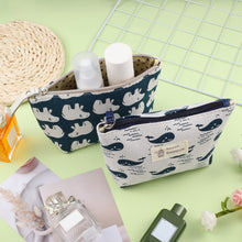Carica l'immagine nel visualizzatore di Gallery, 4 Pezzi Borsa Cosmetica in Tela, Borsa Trucchi Stampate Pochette Donna da Borsa Multifunzionale Portatile Borsa da Viaggio con Cerniera per Regali Natale Donna Bambina Viaggi e Deposito