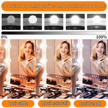 Carica l'immagine nel visualizzatore di Gallery, daphomeu USB Luci per Specchio da Trucco, 10 Lampadine Dimmerabili, Luci da Specchio Hollywood con 3 Modalità Colore, Ma