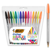 Carica l&#39;immagine nel visualizzatore di Gallery, BIC Cristal Multicolour, Penne a Sfera Colorate, Punta Larga 1.6mm, Set Scrittura 15 Unità, Cancelleria Scuola e Ufficio