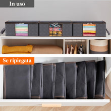 Carica l&#39;immagine nel visualizzatore di Gallery, Lifewit 3 Pezzi 35L Scatole per Vestiti, Scatola per Armadio Pieghevole, scatoloni per trasloco, contenitori sottoletto per Coperte, Biancheria da Letto, Grigio